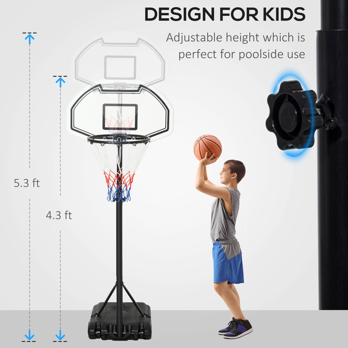 Height Adjustable Basketball Hoop