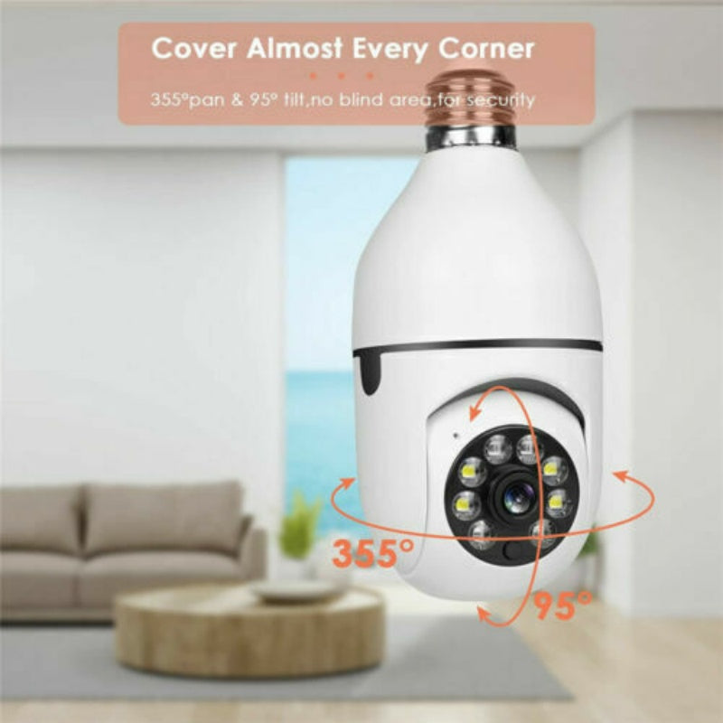 IR E27 Light Bulb Camera 1080P HD Wireless Wifi Smart Home Security Camera