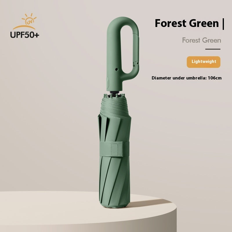 Dual-purpose Automatic Buckle Umbrella Aluminum Bone Folding Business Umbrella