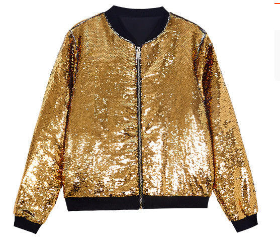 Casual Women's Autumn Sequined Jacket