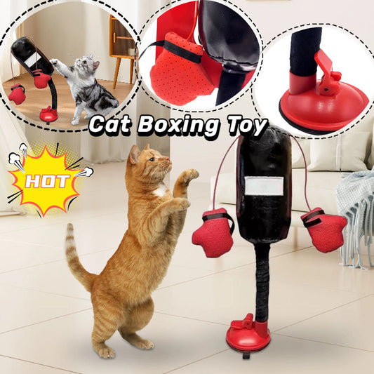 Portable Cat Punching Bag Toy Interactive Indoor Cats Kitten Toy With Gloves Cat Toy For Kitten Pet Cat Supplies Pets Products