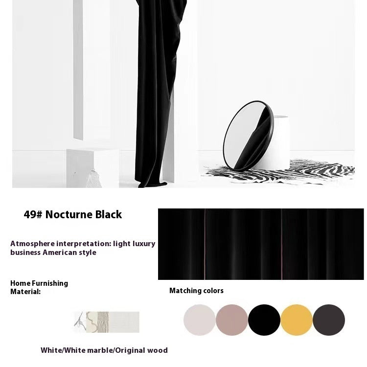 Full Shading Australian Wool Plush Curtain Insulation Velvet Non-inverted Velvet Finished Product