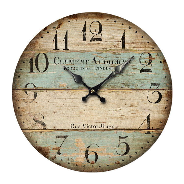 Simple Wood Grain Digital Density Plate Clock