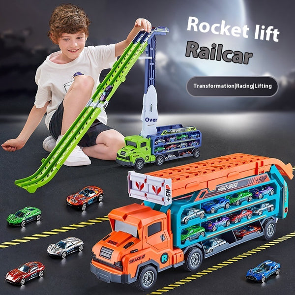 Gliding Lifting Rocket Rail Car Foldable Storage