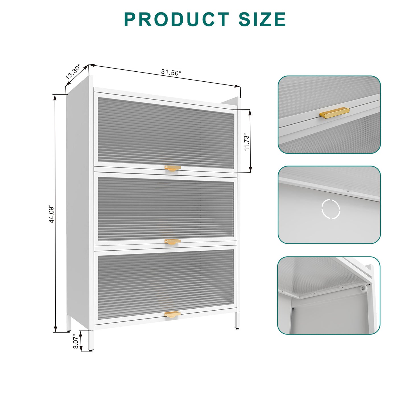 4-Level Flip Door Metal Cabinet