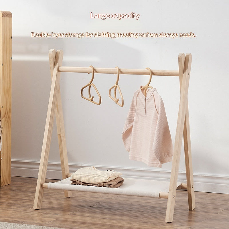 Clothes Drying Rack Children's Coat And Hat Rack Foldable And Easy To Store