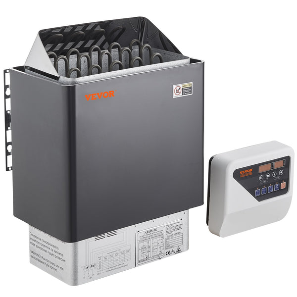 Saunaofen, 8 KW, 400 V 3N Tragbare Saunaheizung Für Drinnen & Draußen Mit 3-Stunden-Timer, Digitaler Steuerung Für 8–12 M³ Großes Zuhause, Gewerbliche Nutzung In Hotel-Spa-Duschen, Max. 110 °C
