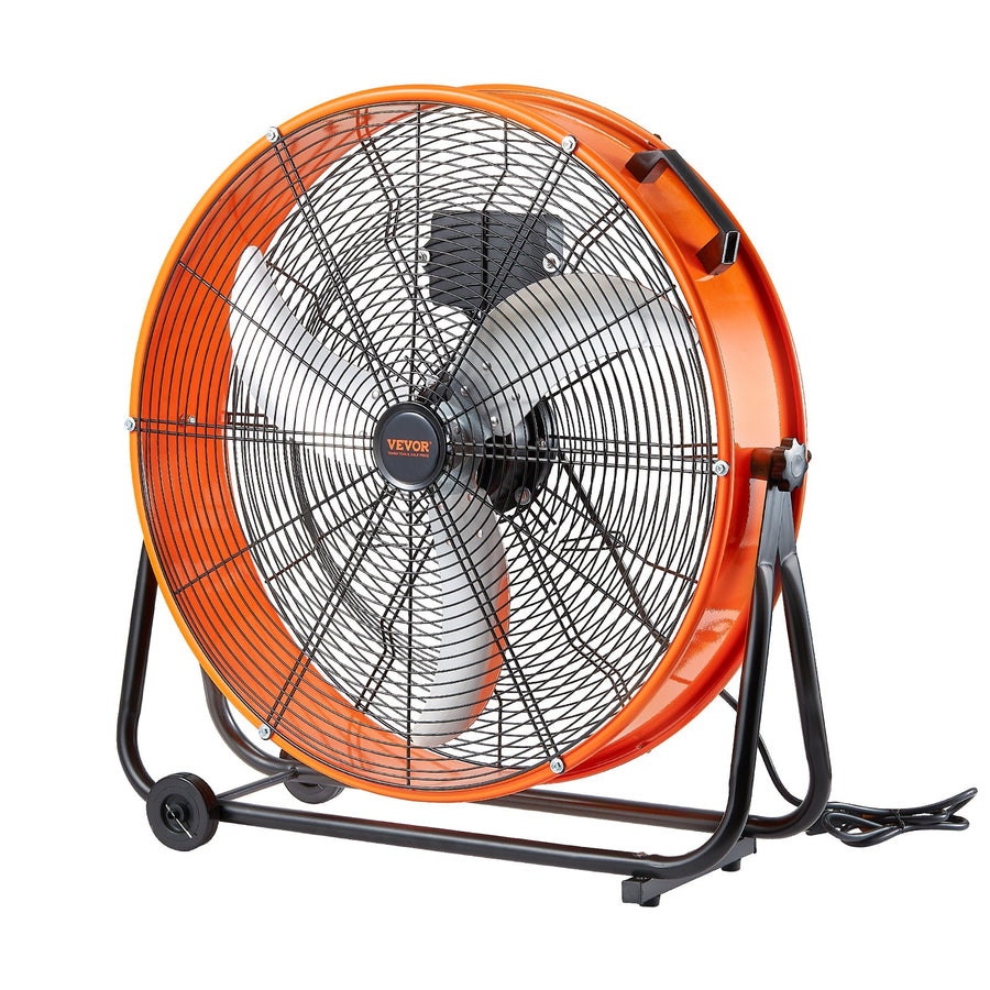 Trommelventilator, Bodenventilator, Industrieventilator, 3 Gang, 8600 CFM, 360° Verstellbare Neigung, 0-2-Stunden-Timer, Standventilator, Windmaschine Für Lager, Werkstatt, Fabrik, Keller