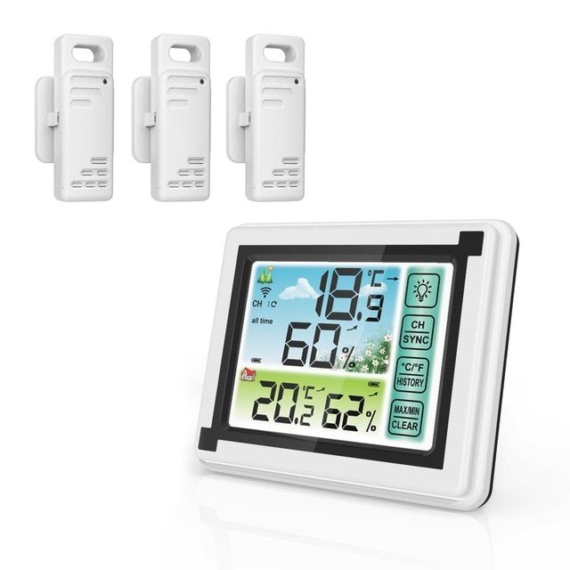 Indoor And Outdoor Wireless Temperature And Humidity Meter