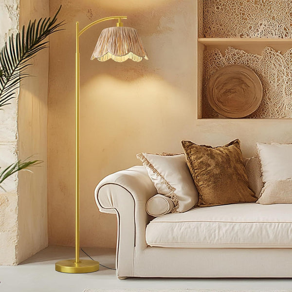 Handmade Rattan Floor Lamp For Living Room