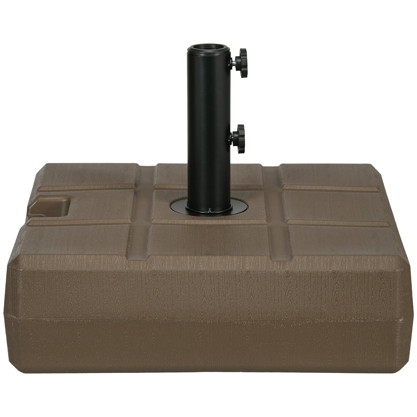 Umbrella Stand for 1.3", 1.5", or 1.9" Umbrella Poles, Fillable Umbrella Base, Brown