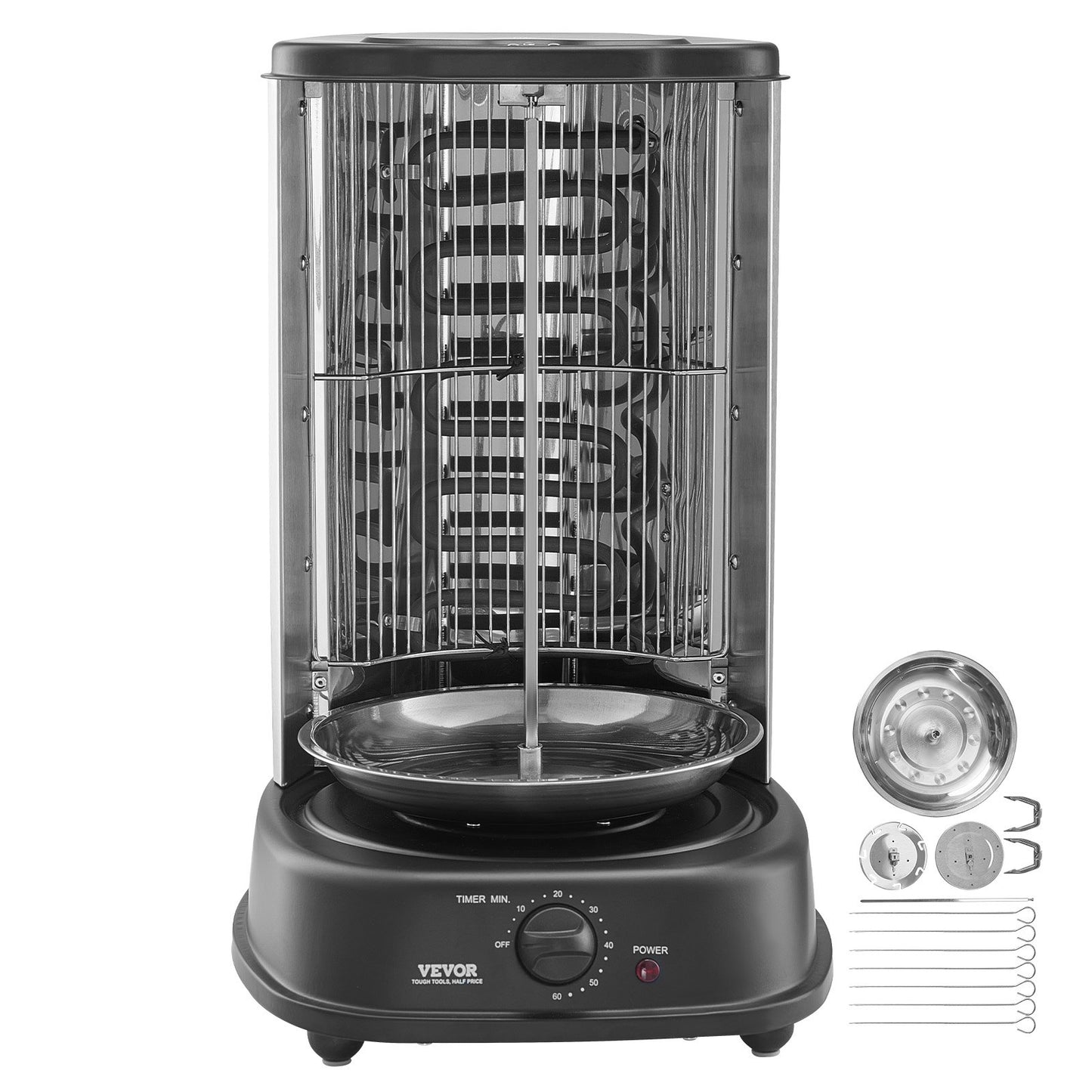 Stainless Steel Shawarma Grill Machine Vertical Gyro Rotisserie Doner