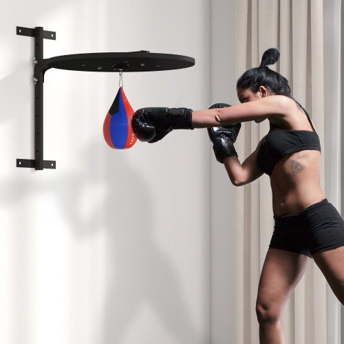 Soozier Adjustable Speed Bag Platform, Wall Mounted Punching Bag With 360-Degree Swivel For Home Fitness