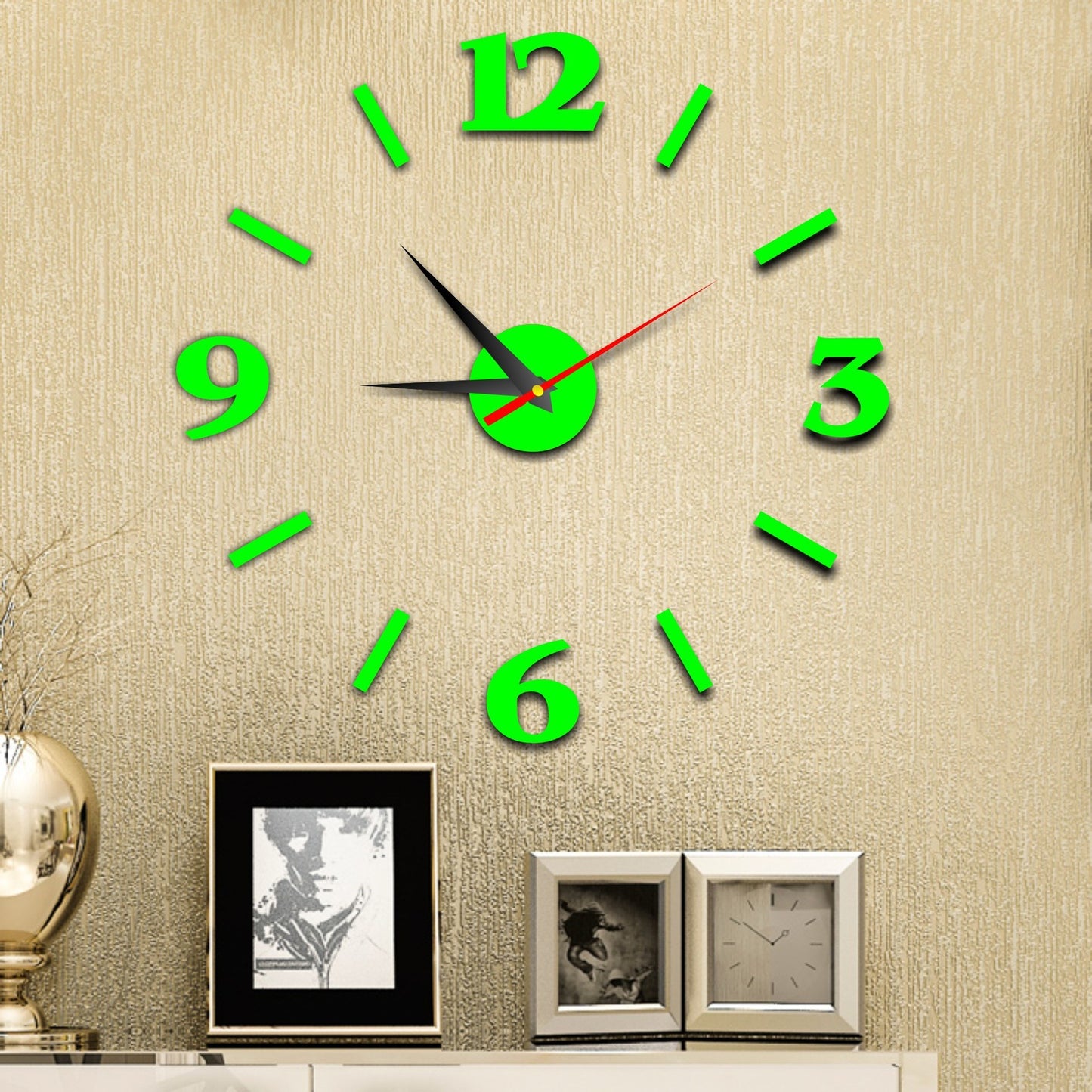 Wall Clock Living Room Personality Clock Large Wall Clock Mute Modern Minimalist Art Digital Clock