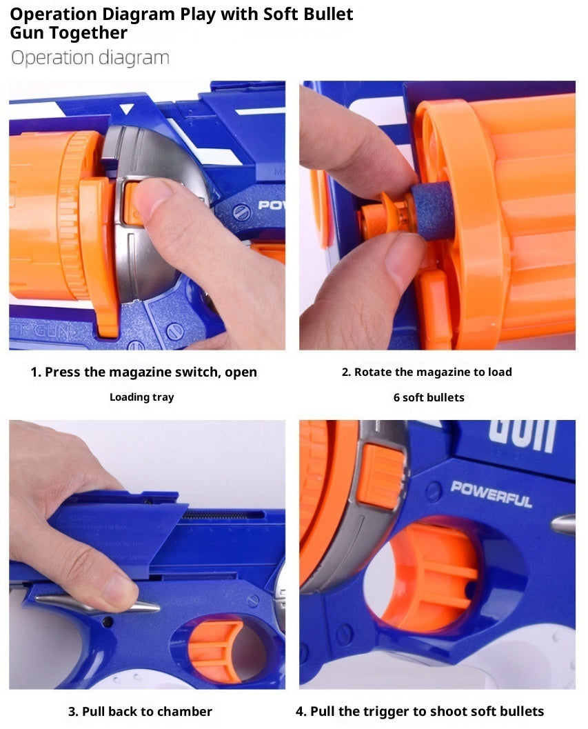 Toy Soft Bullet Gun Children's Revolver Toy