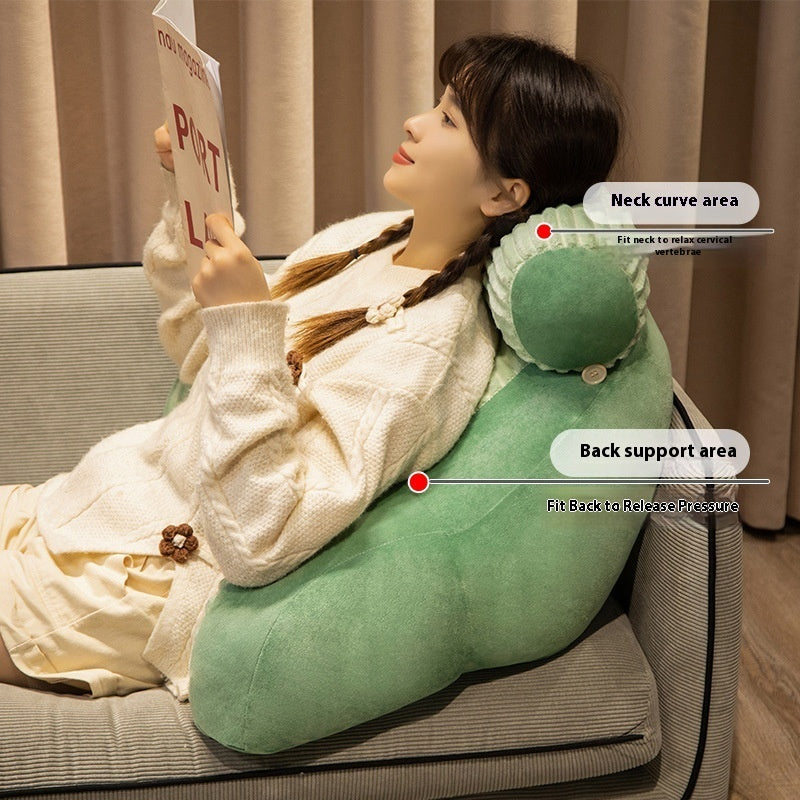 Striped Flannel Bedside Soft Upholstery Cushion Lumber Pad Pillow