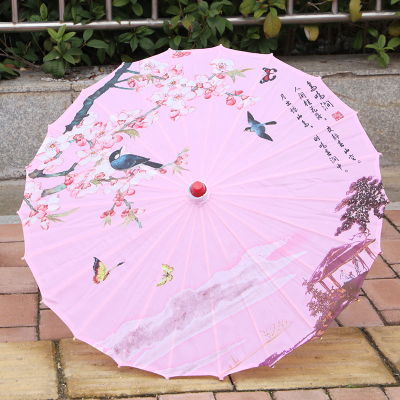 Umbrella Chinese Style Props Dance Printing Silk Umbrella