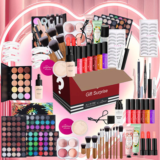 Multi Functional Portable Household Eye Shadow Dish Lip Gloss Set