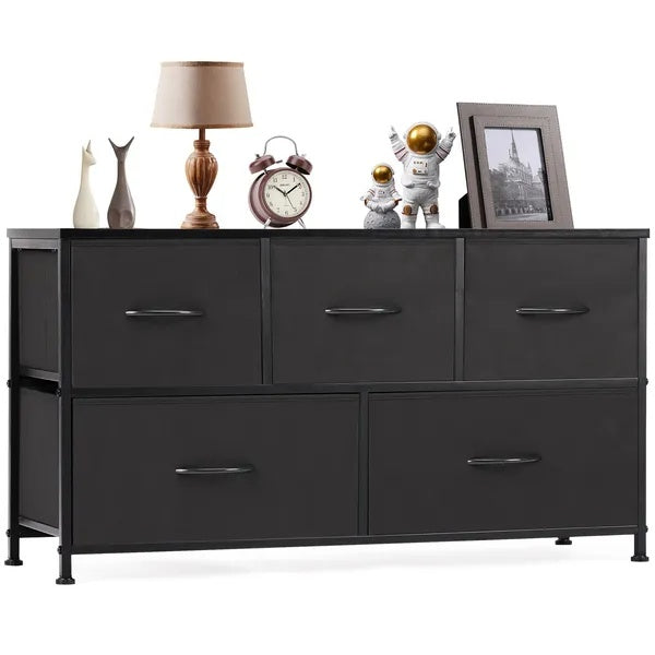 Dresser For Bedroom Storage Drawers Fabric Storage Tower With 5 Drawers