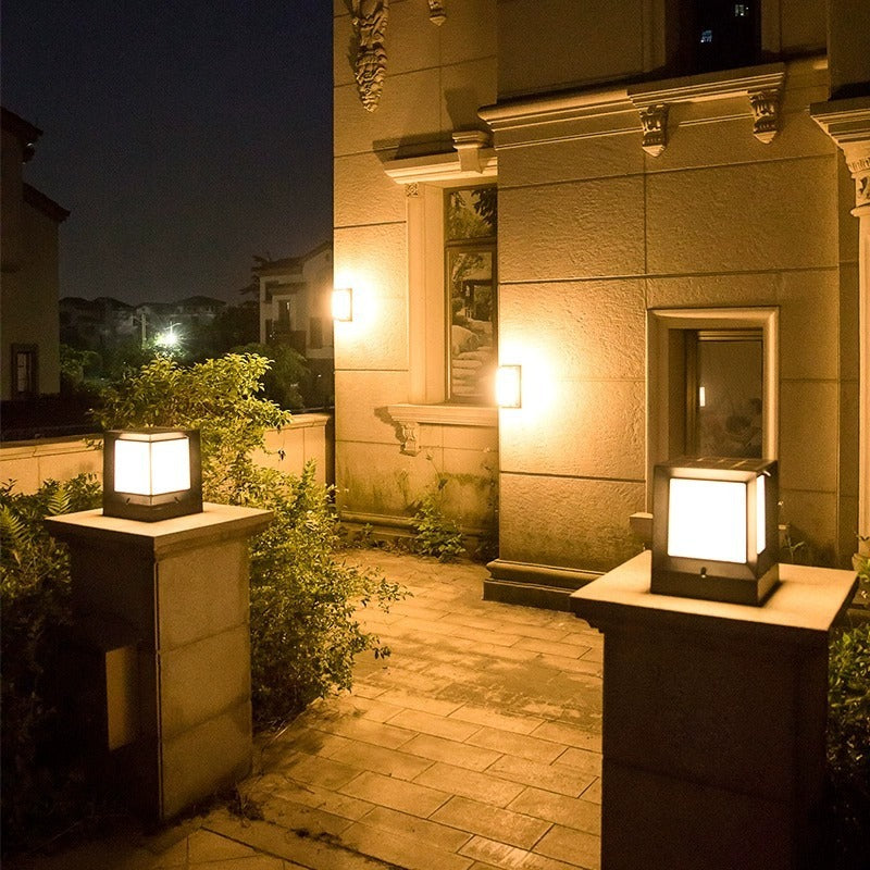 Modern Square Pillar Outdoor Waterproof Landscape Lawn Lamp