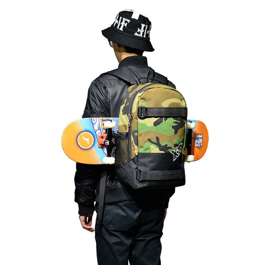 Double-shoulder Skateboard Large-capacity Backpack