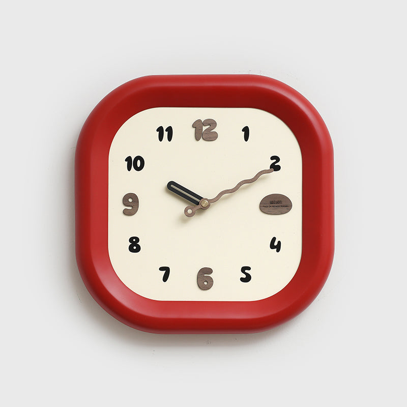 Punch-free Retro Cream Style Simple Wall Clock