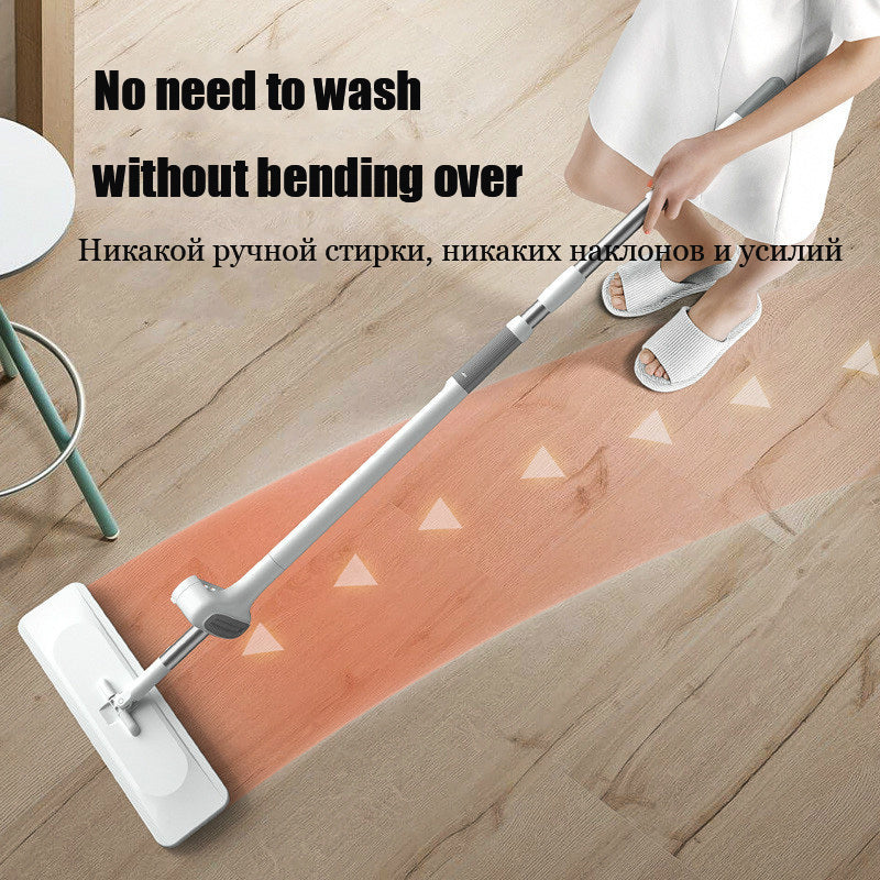 Hand-washing Flat Mop For Wet And Dry