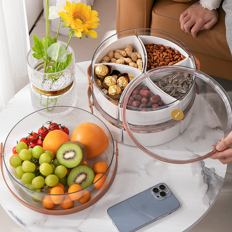 Handle With Lid Storage Box Fruit Home Living Room