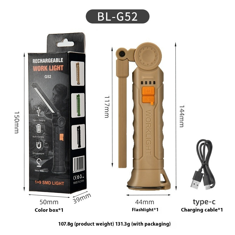 USB Multifunctional COB Magnet Auto Repair Work Light