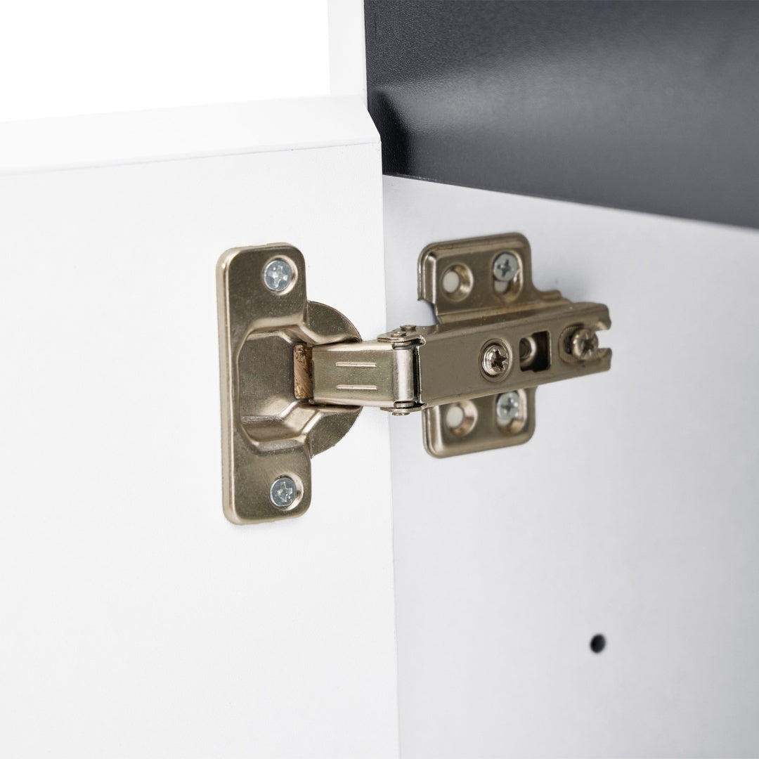 Storage Cabinet, Sideboard Buffet With 4 Drawers 4 Doors , Highboard Cabinet With Adjustable Shelves, Chest Of Drawers, Standing Cabinet, Cupboard Buffet For Living Room, Kitchen, 160X40X68cm, White