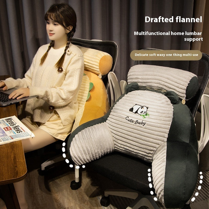 Striped Flannel Bedside Soft Upholstery Cushion Lumber Pad Pillow