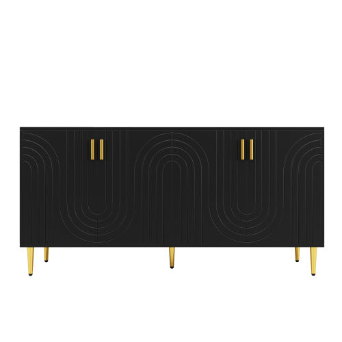 MDF Black Sideboard