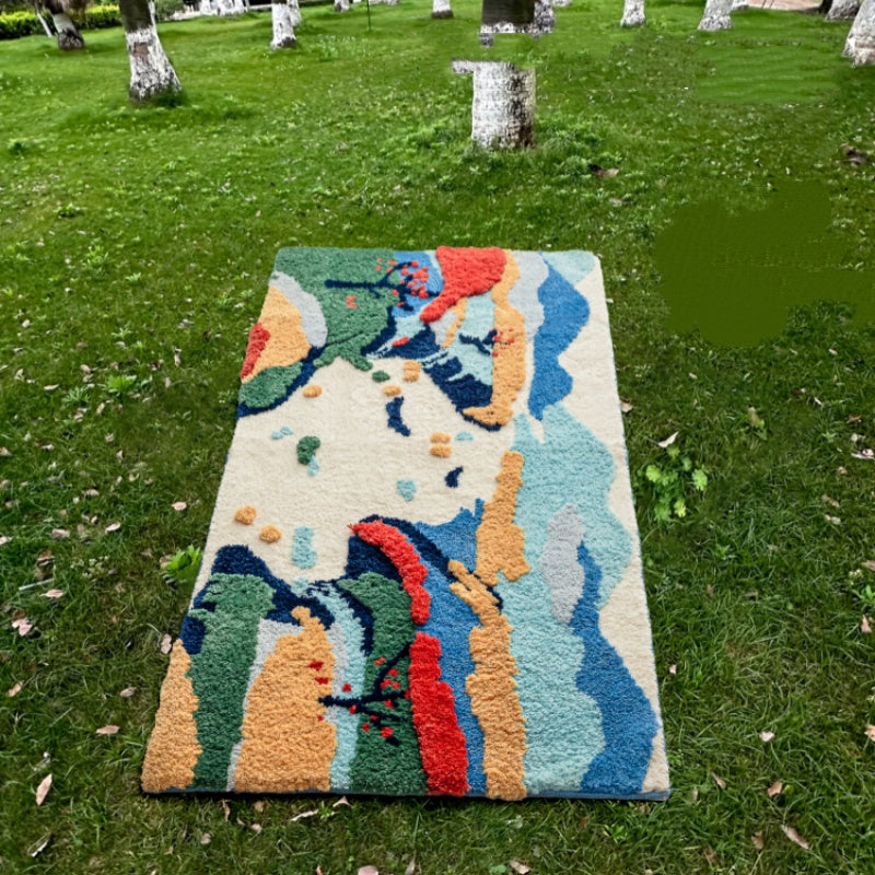 Green Moss Carpet Art Natural Thickened Fleece Bedroom