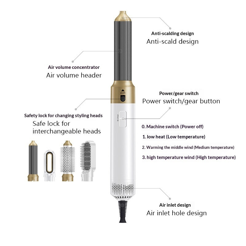 5-in-1 Automatic Curling Iron, Electric Rotation, No Hair Damage, Multifunctional