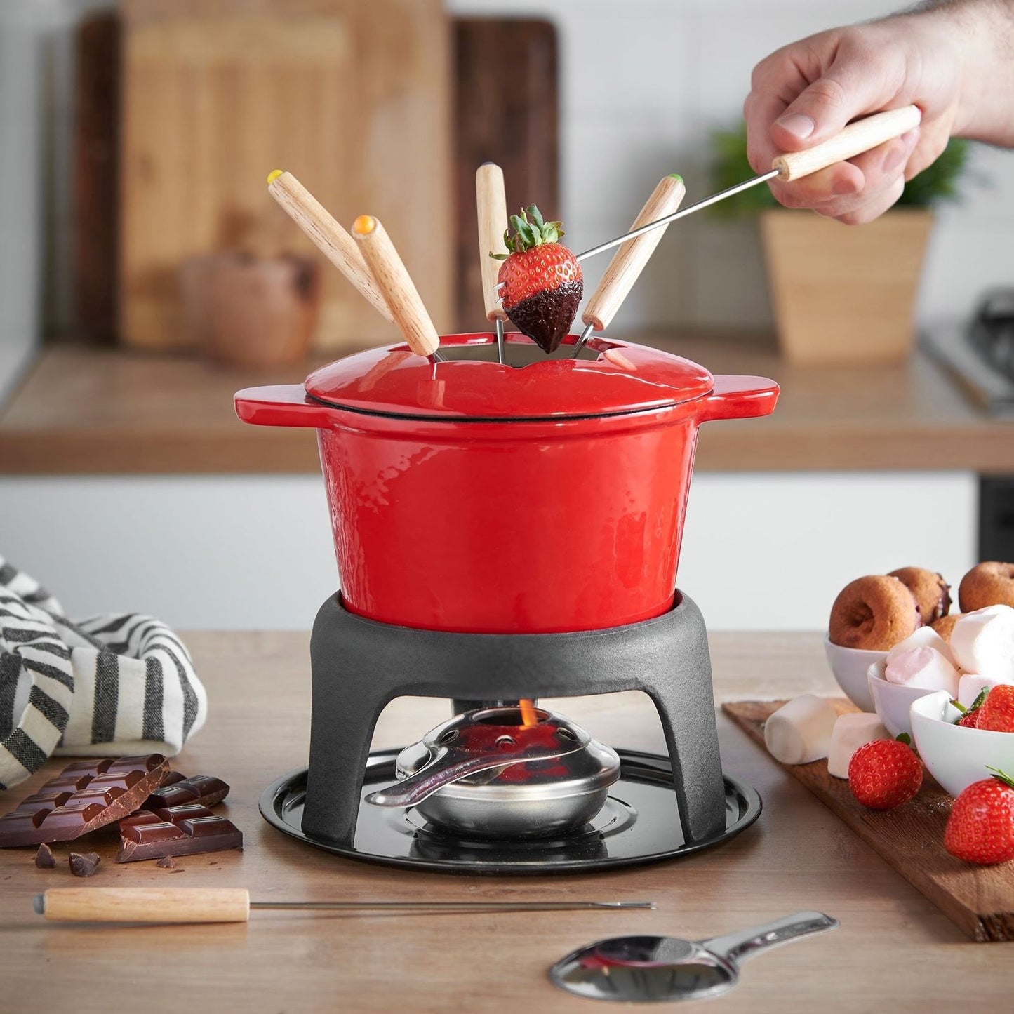 Cheese Cheese Chocolate Fondue Grill Alcohol Stove