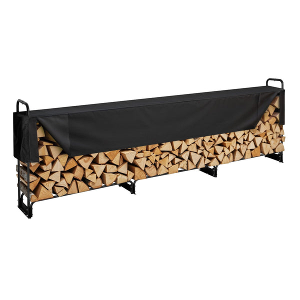 Kaminholzregal Metall 386x36x117cm Brennholzregal Stahlrahmen Pulverbeschichtet Kaminholzunterstand 400kg Mit Wasserdichter Abdeckung Stapelhilfe Holzunterstand Für Veranda Garten Terrasse Hof