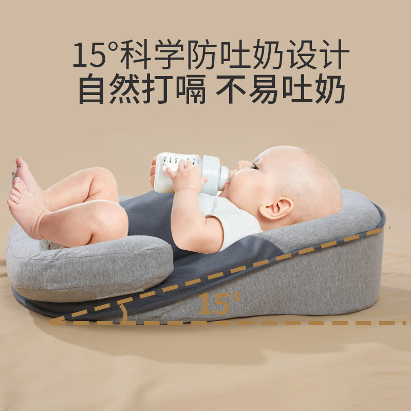 Anti-spill Milk Choking Pillow, Newborn Pillow, Baby Feeding Artifact, Nursing Pillow, Lying Down Feeding Baby, Anti-vomiting Slope Pad