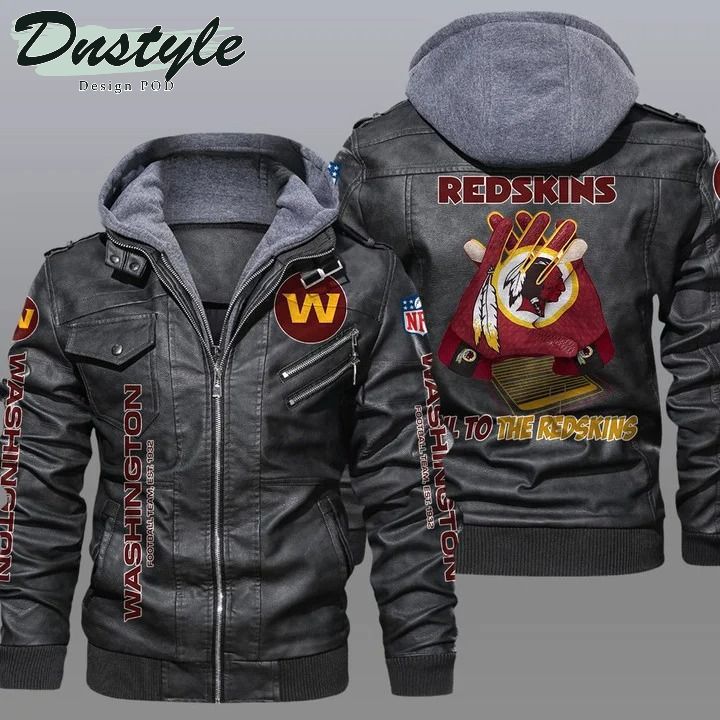 US Size Fleece-lined American Rugby Fans Coat PU Leather Jacket Red Leather For The Fans Coat Motorcycle Jacket