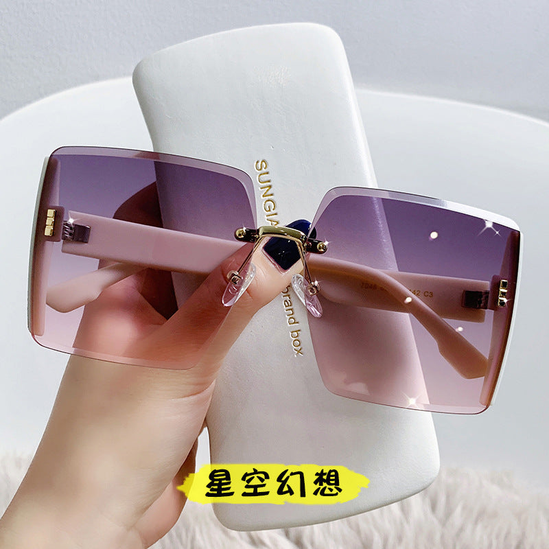 New High-end Sunglasses  Driving Dedicated Big Face Slimming