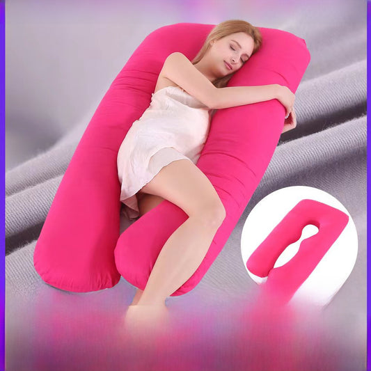 U-shaped Cotton Pregnant Women Pillow Cushion Waist Pillow Multifunctional Waist Support Side Sleeping Pillow Core Pillow