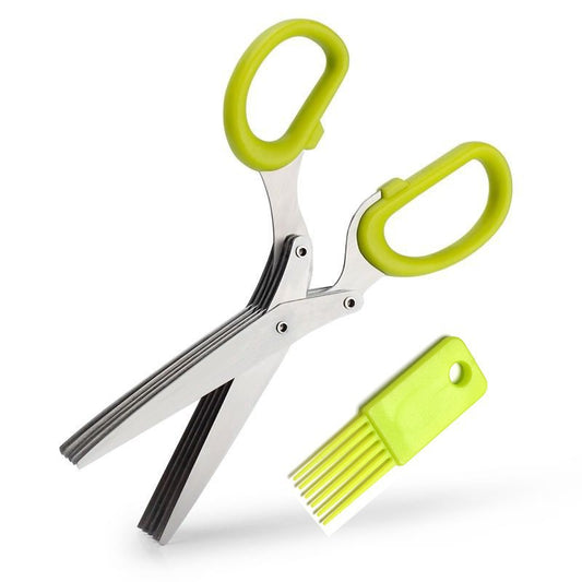 2pcs Factory Wholesale Five-layer Scallion Scissors Children&#039;s Complementary Food Scissors Laver Scissors Chili Scissors Coriander Scissors Kelp Scissors Shredded Paper Scissors