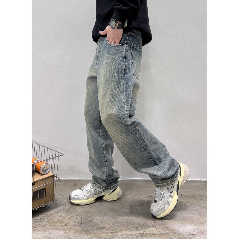 Jeans Men&#039;s Autumn New Loose Straight Leg Pants