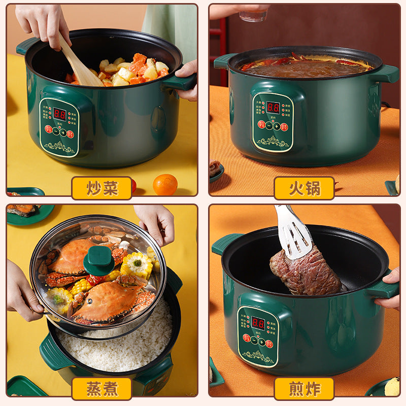 Intelligent Electric Cooking Pot Multi-functional Electric Hot Pot Frying, Steaming And Shabu All-in-one Pot Household Electric Hot Pot Student Dormitory Electric Pot