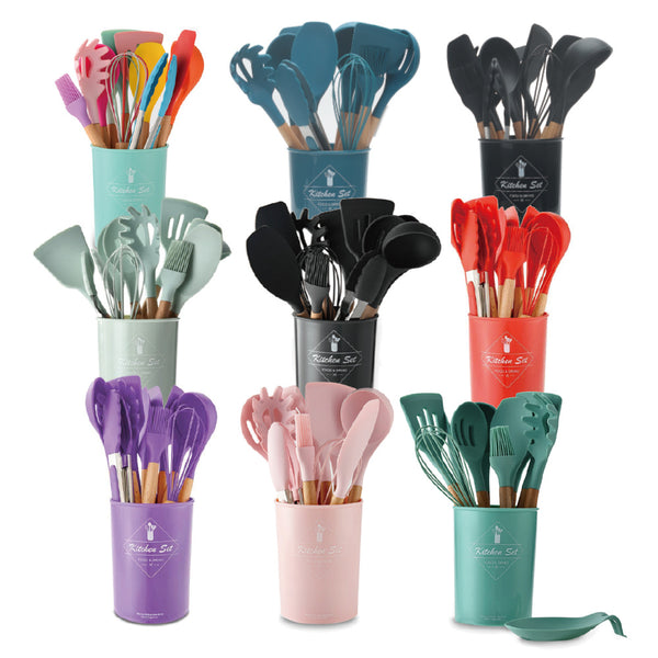 Cross-border Spot Storage Barrel Wooden Handle