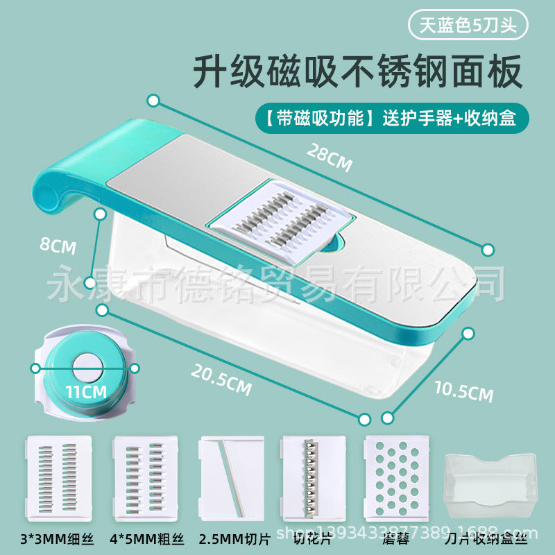 Multifunctional Vegetable Cutter Peeling Potato Shred Artifact Cut Thick Wire Kitchen Household Slicer Grater Grater Scraper Grater