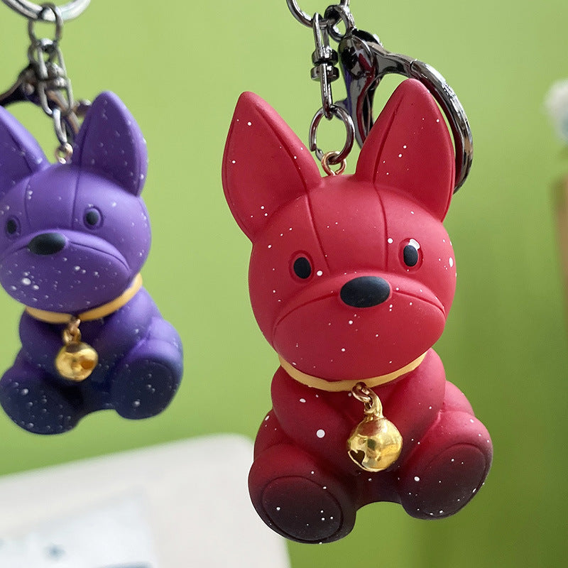 Creative Color Changing Puppy Keychain Exquisite Cute School Bag Pendant