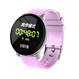 W8 Color Screen Smart Bracelet Round Screen Heart Rate Blood Pressure Exercise Pedometer Message Reminder Push Waterproof