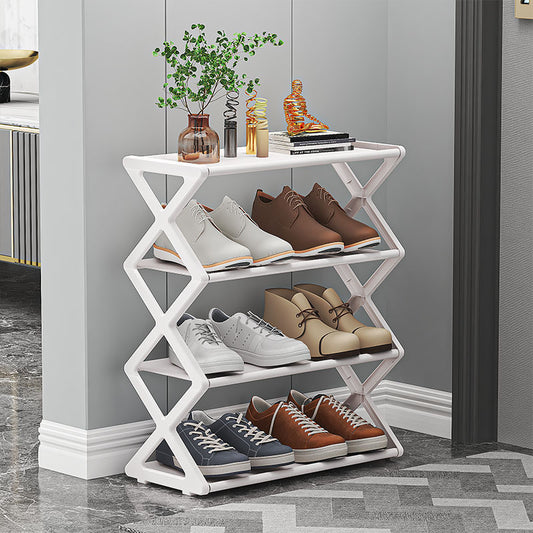 Creative X-type Dustproof Shoe Rack, Steel Tube Shoe Rack, Simple Assembly Shoe Rack, Factory Direct Sales, Large Quantity And Favorable.