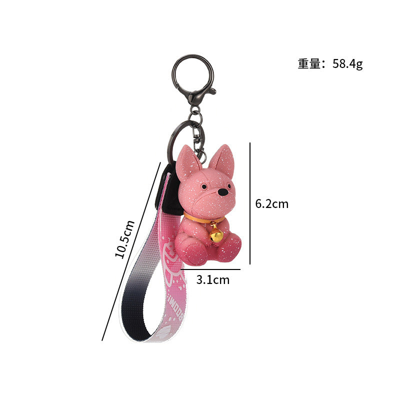 Creative Color Changing Puppy Keychain Exquisite Cute School Bag Pendant