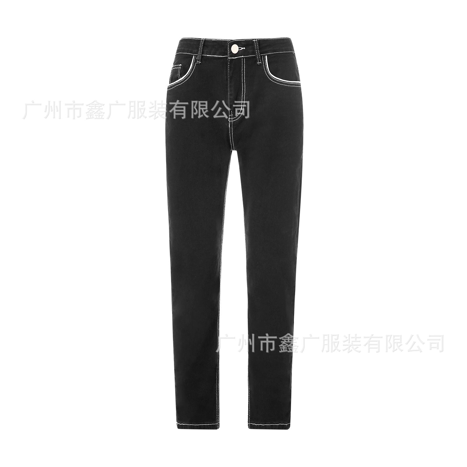 High-quality Blue Slim-fit Simple Small Straight Jeans Men&#039;s